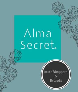 logo cartel evento Instabloggers and brands Instabloggers con Alma Alma Secret